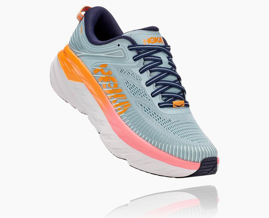 Hoka One One Koşu Ayakkabısı Kadın Mavi - Bondi 7 - MX0219856